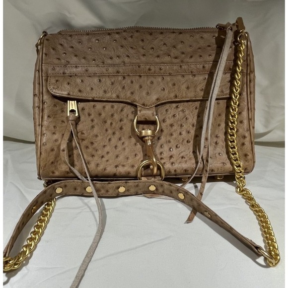 REBECCA MINKOFF Large MAC Taupe Crossbody Leather Purse - Picture 3 of 15